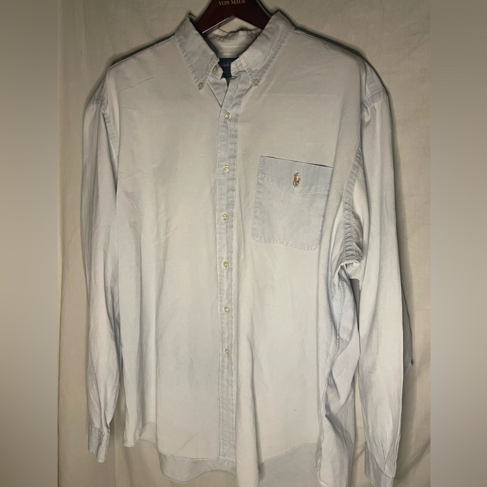 Ralph Lauren Men's Light Blue Button Down size-XXL